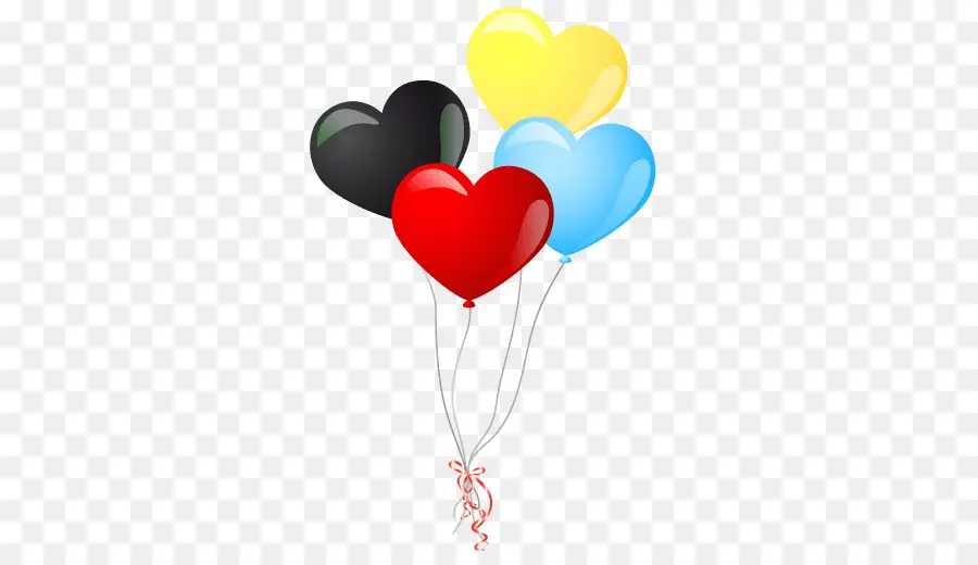 Ballons Coeur，Cœur PNG