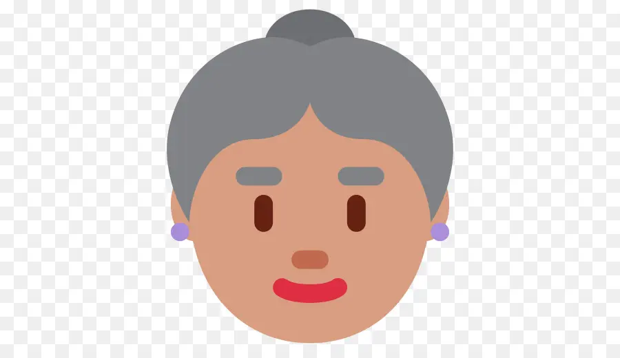 Emoji Femme Aux Cheveux Gris，Affronter PNG