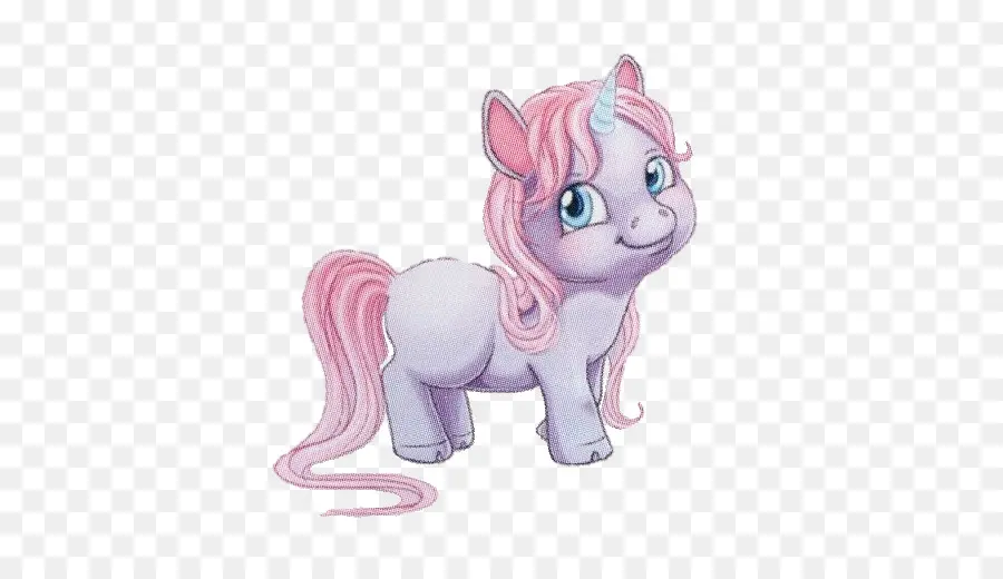 Licorne Mignonne，Crinière Rose PNG