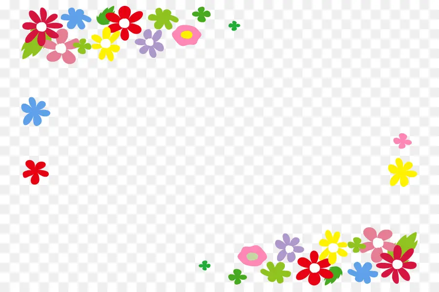 Cadre De Fleurs，Fleurs PNG