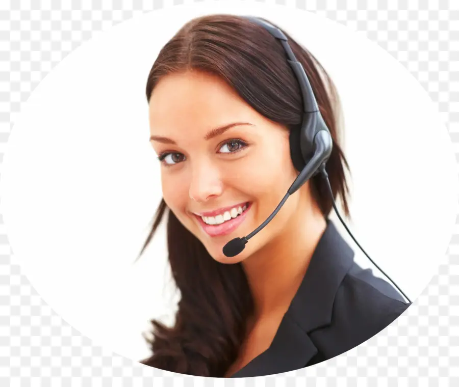 Femme Avec Casque，Service Client PNG