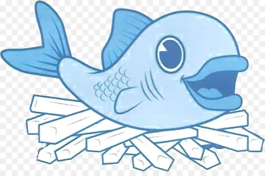 Poisson De Dessin Animé Bleu，Dessin Animé PNG