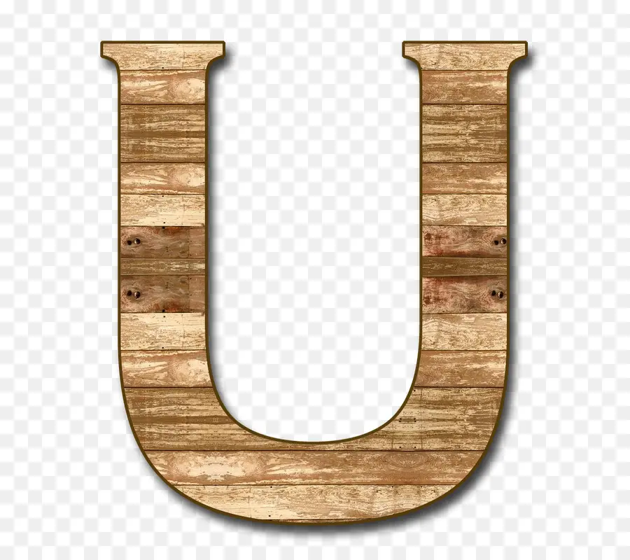 Lettre U En Bois，Alphabet PNG