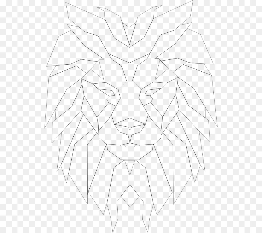 Lion Géométrique，Animal PNG