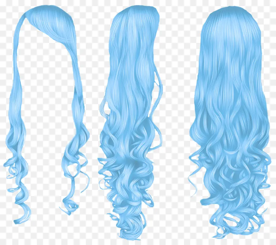 Cheveux，Les Cheveux Bleu PNG