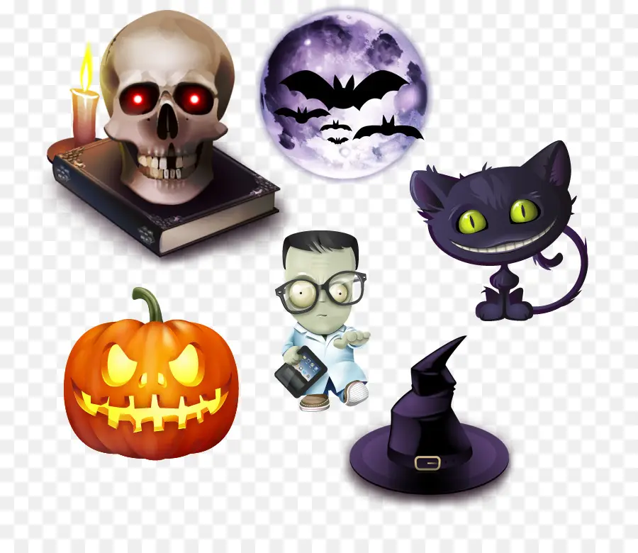 Icônes D'halloween，Crâne PNG