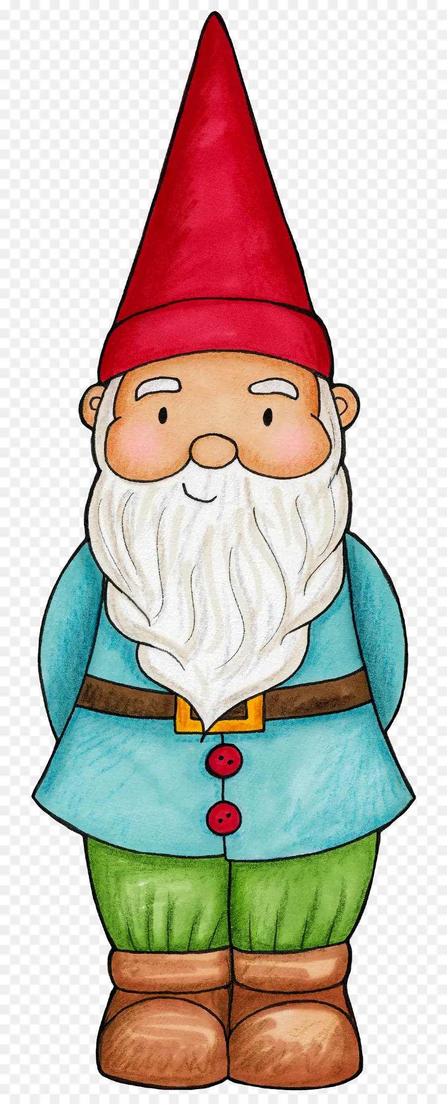 Gnome Barbu，Chapeau Rouge PNG