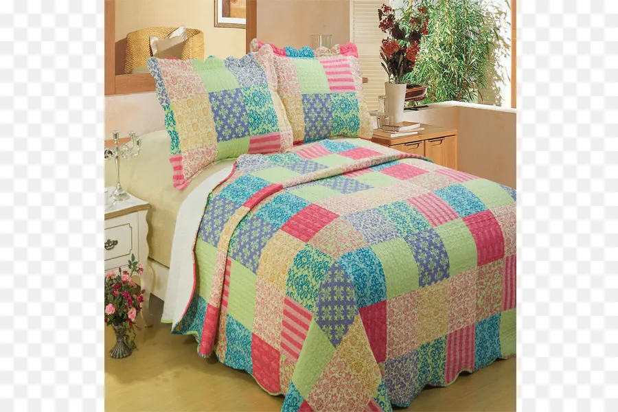 Couette Patchwork，Lit PNG