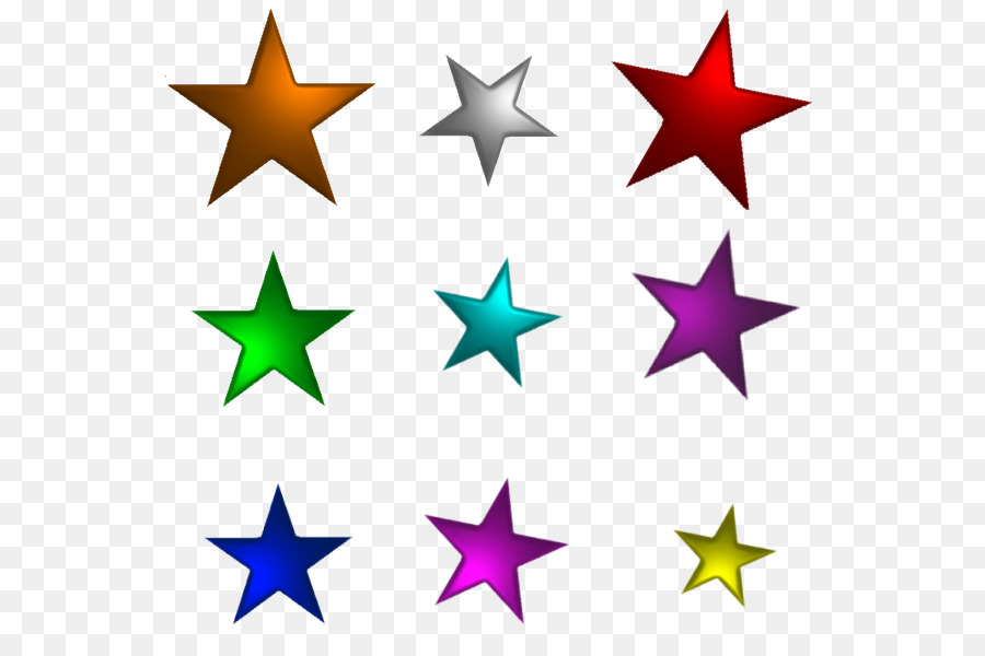 Étoiles Colorées，Formes PNG