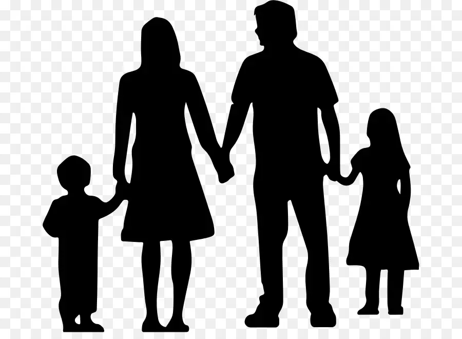 Famille De Silhouettes，Famille PNG