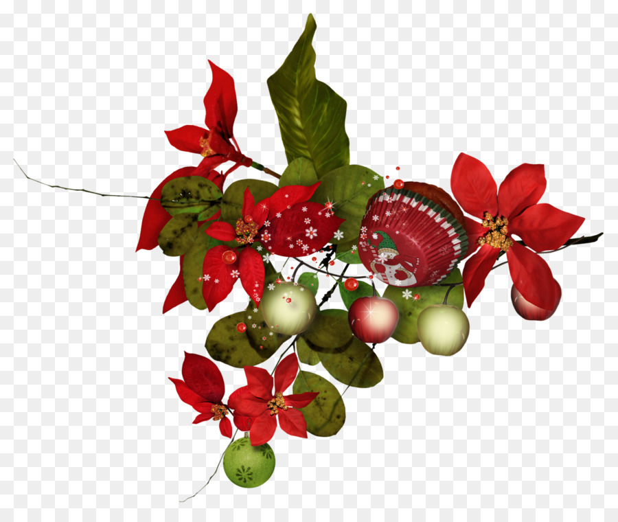 Noël，Design Floral PNG