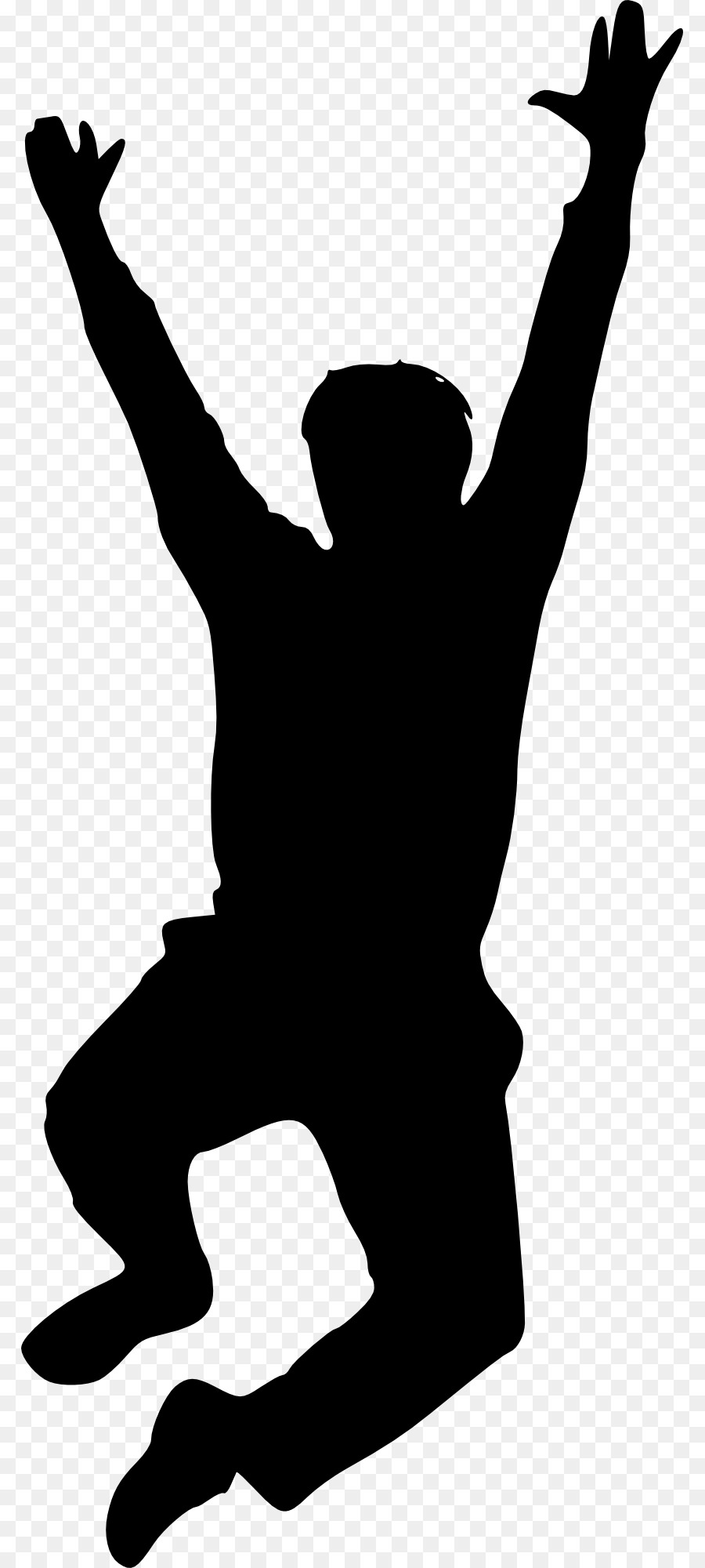 Saut Silhouette，Personne PNG