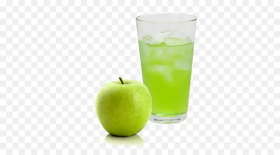 Pomme Verte Et Jus，Fruit PNG