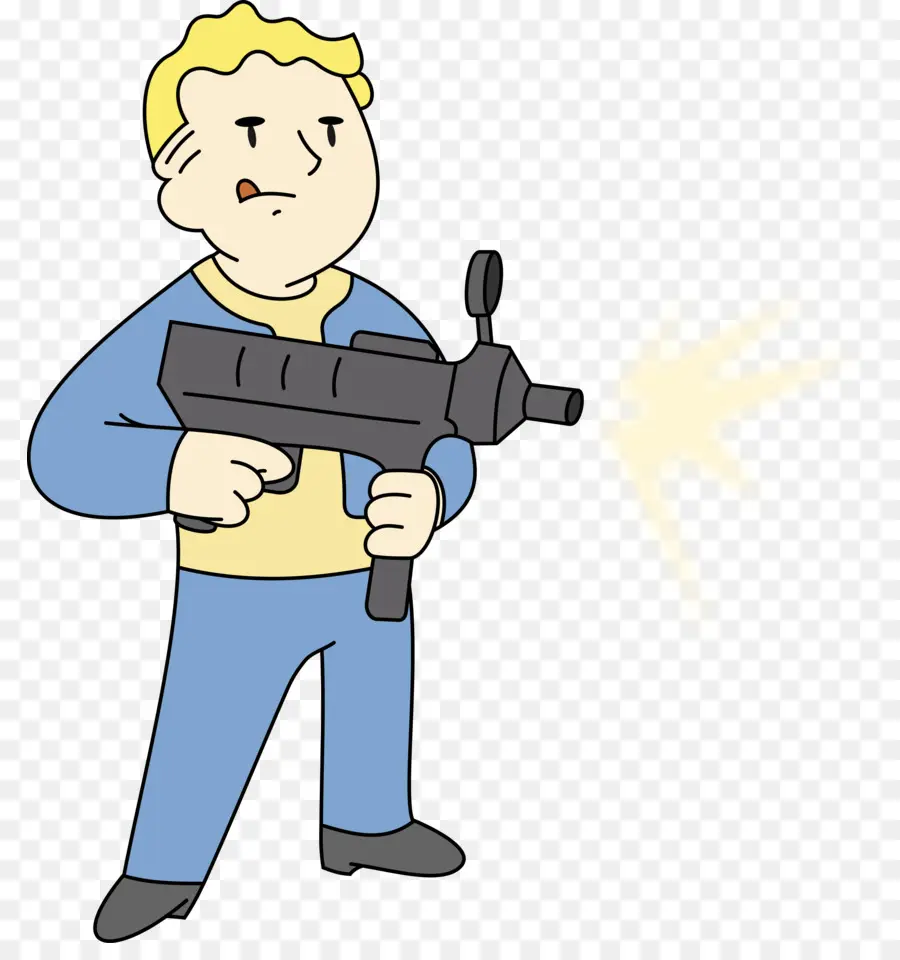 Personnage De Dessin Animé Avec Pistolet，Arme PNG