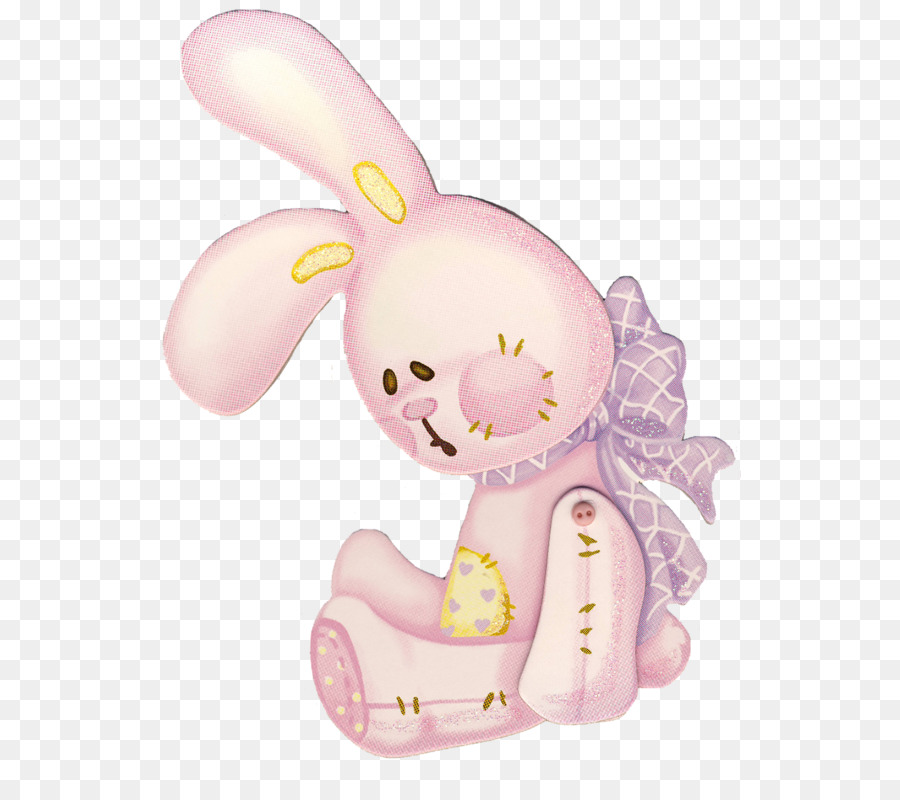 Lapin Rose，Animal En Peluche PNG