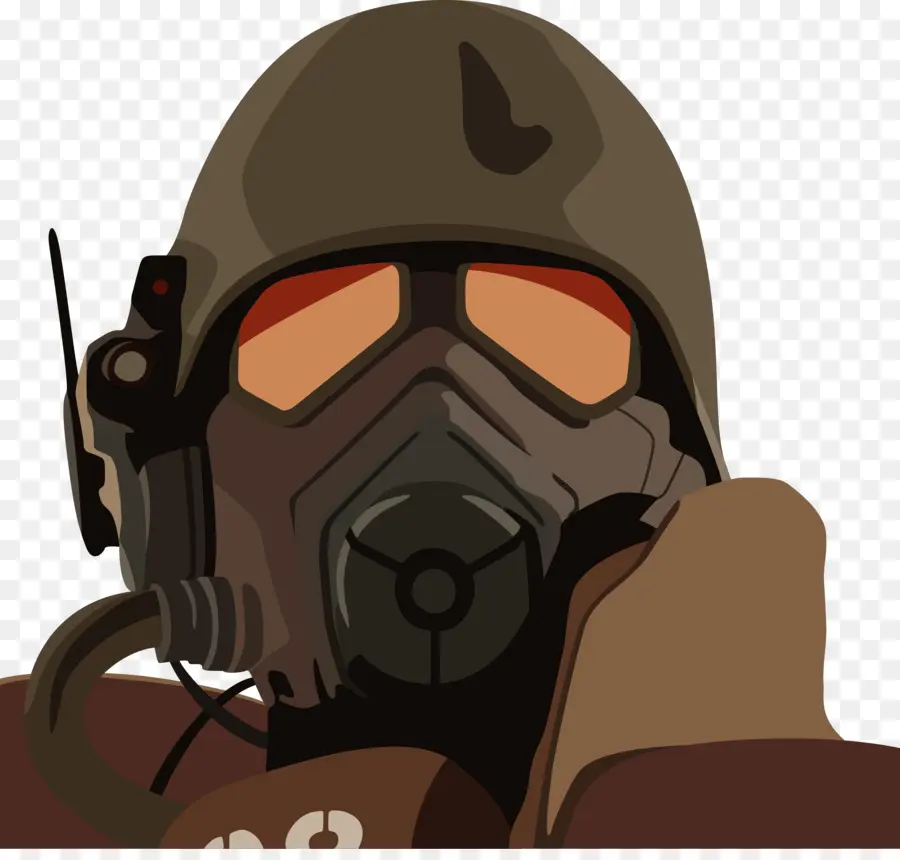 Soldat Avec Masque à Gaz，Casque PNG