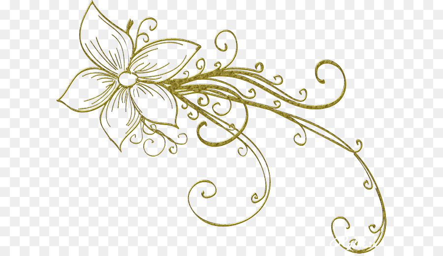 Griffonnage Floral，Fleur PNG