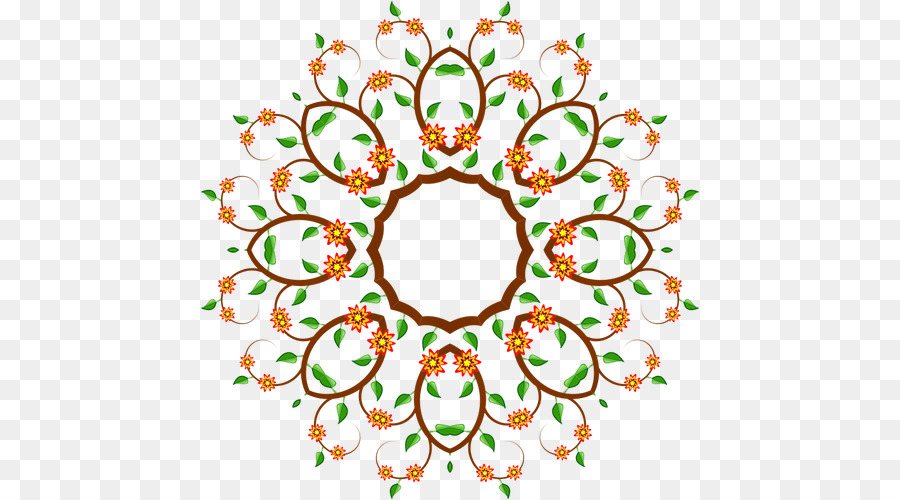 Mandala Floral，Conception PNG