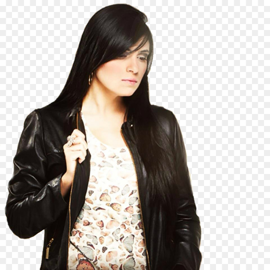 Femme En Veste De Cuir，Mode PNG