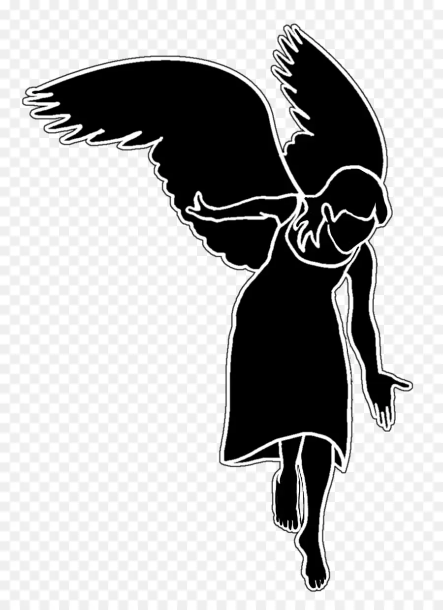 Silhouette D'ange，Ailes PNG