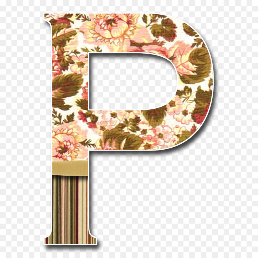 Lettre Florale P，Alphabet PNG