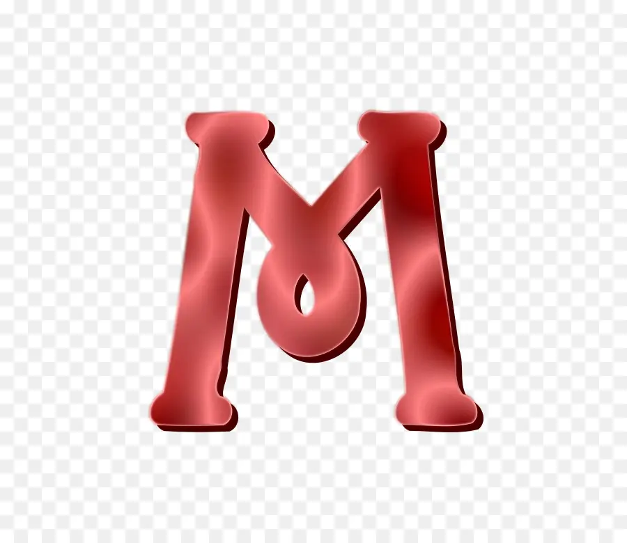 Lettre M，Rouge PNG