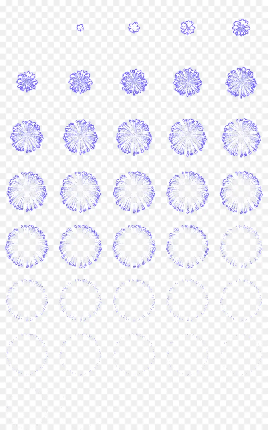 Animation De Fleurs Bleues，Fleur PNG