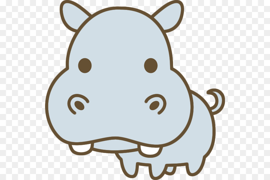 Hippopotame Bleu，Animal PNG