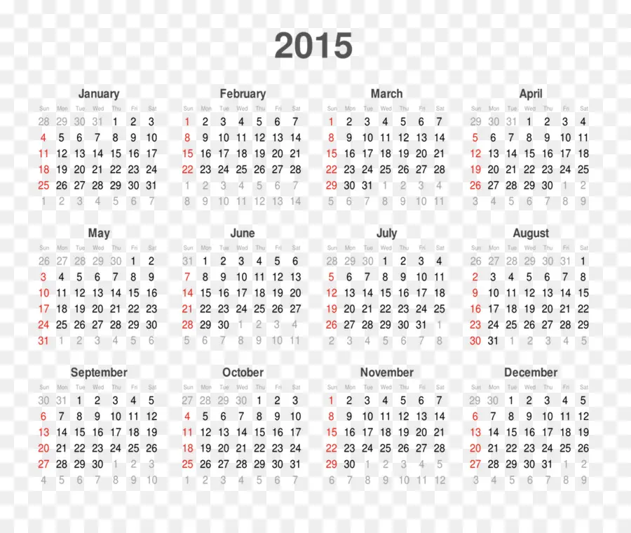 Calendrier，2018 PNG