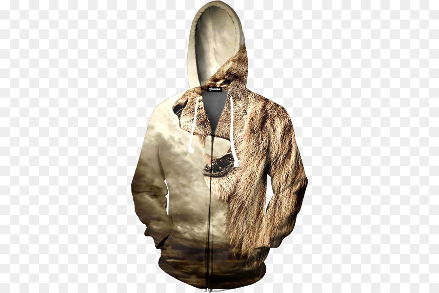 Sweatshirt à Capuche，Lion PNG