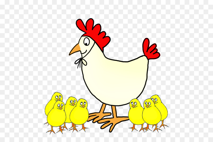 Poule Et Poussins，En Lisant PNG