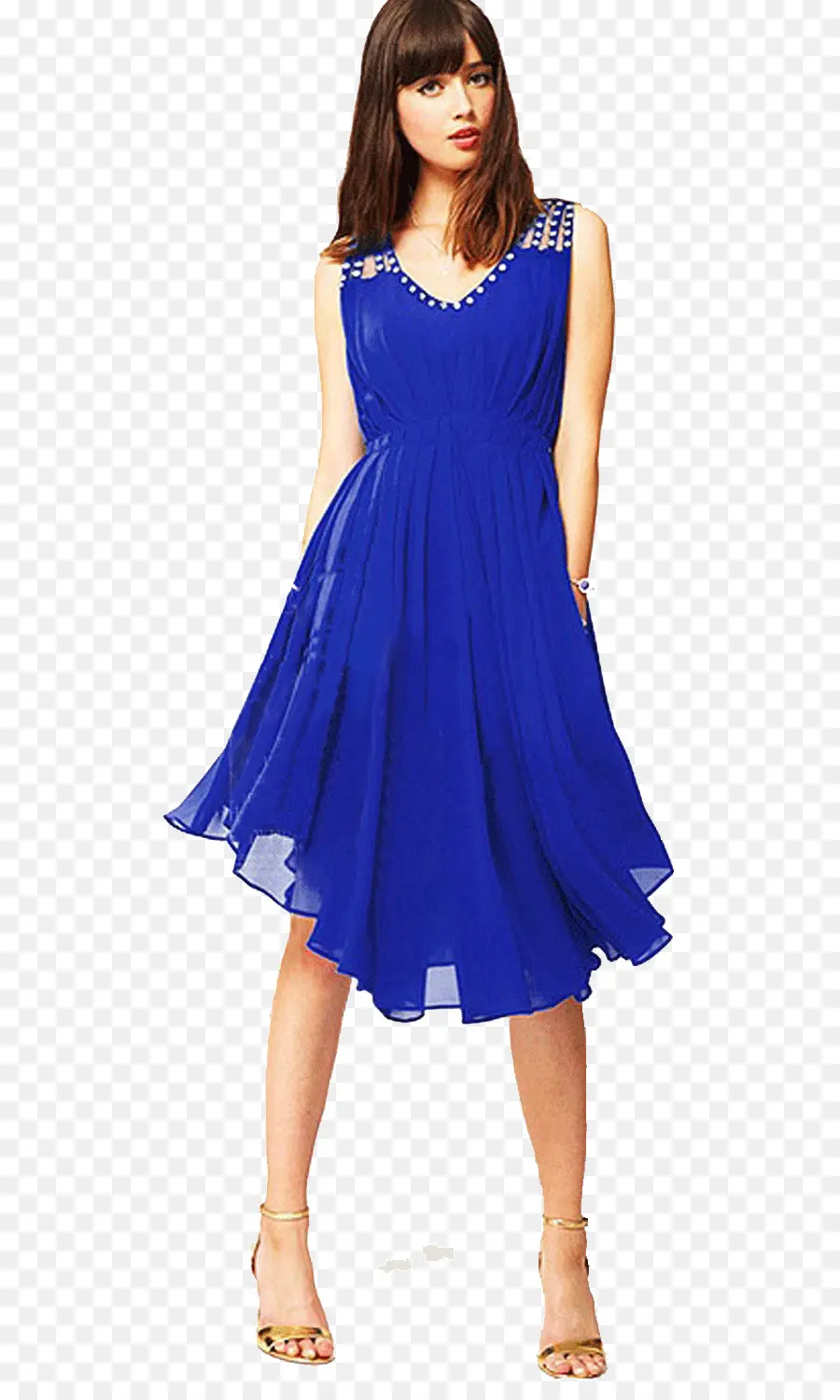 Robe D'été Bleue，Mode PNG