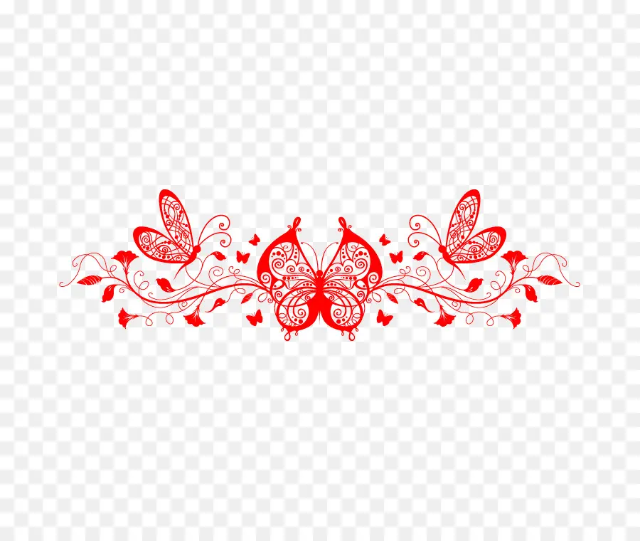 Papillons，Rouge PNG