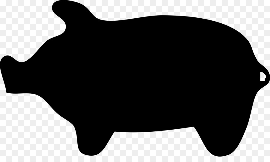 Silhouette De Cochon，Noir PNG