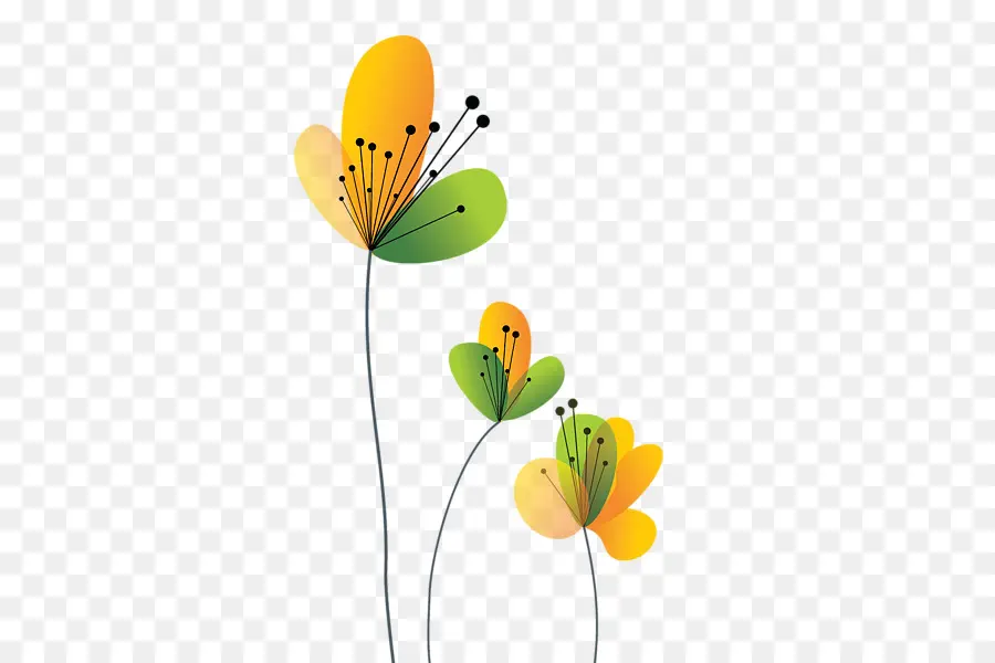 Fleur，Papillon PNG