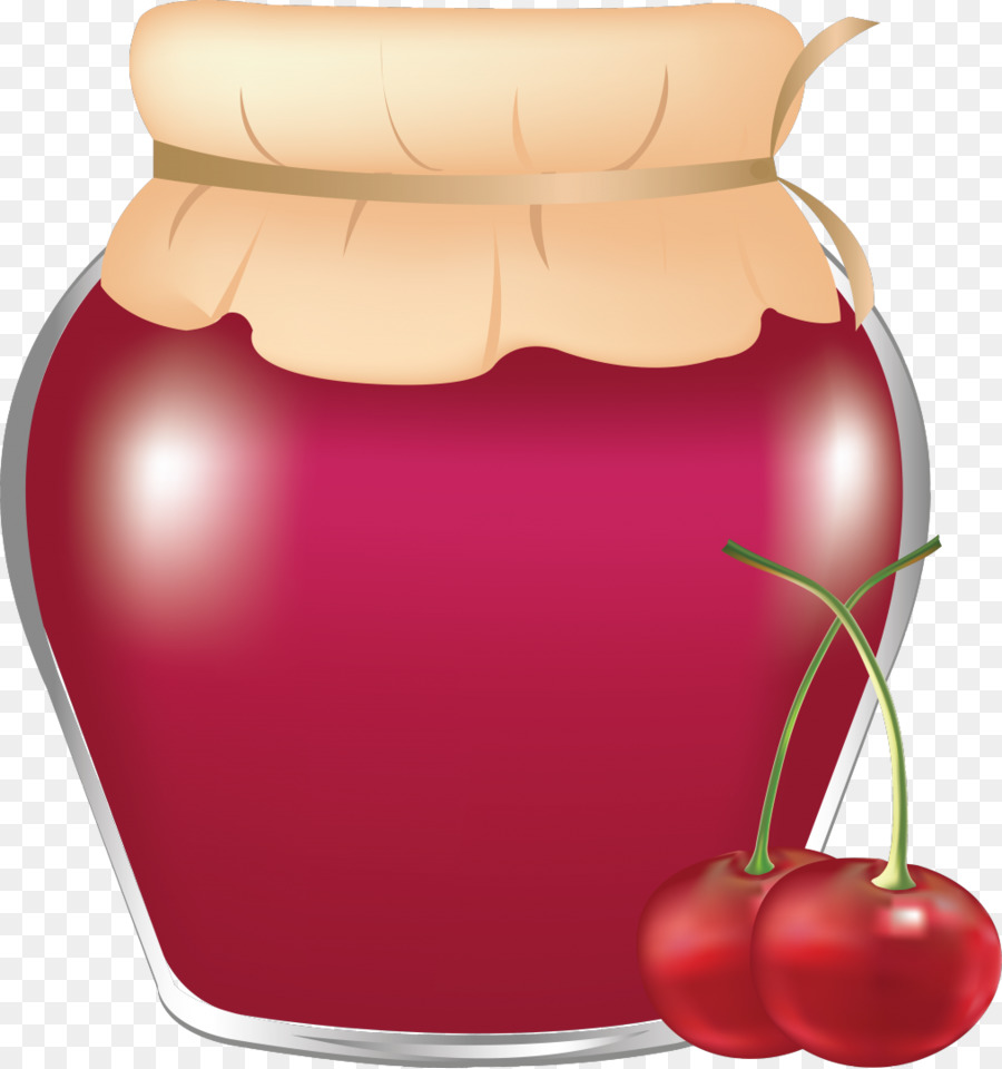 Pot De Confiture De Cerises，Confiture PNG