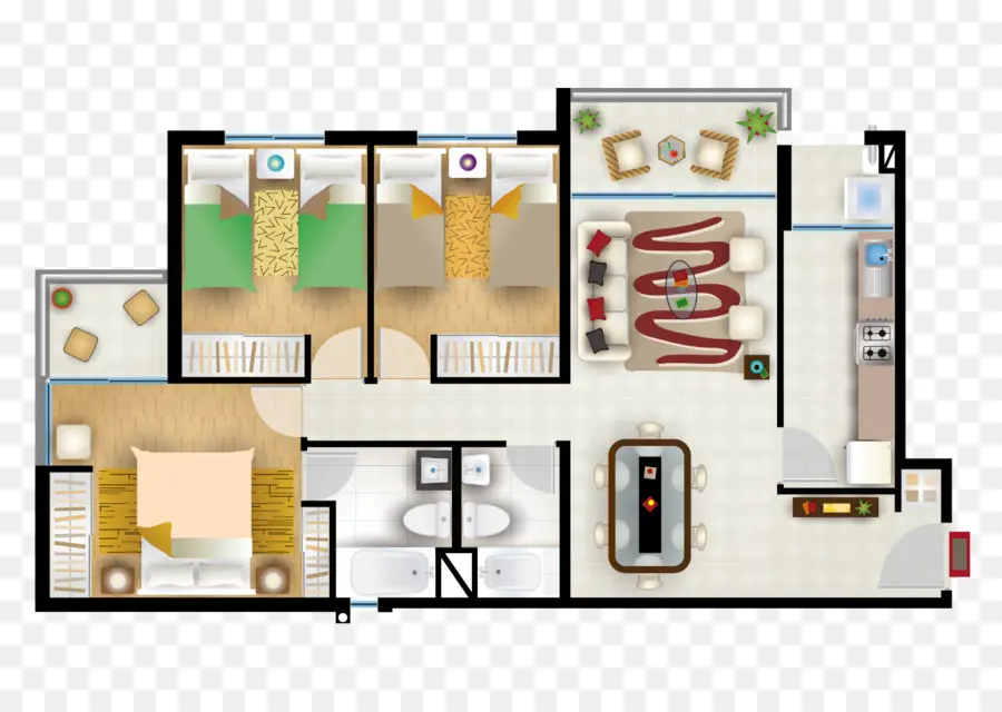Plan D étage，Appartement PNG