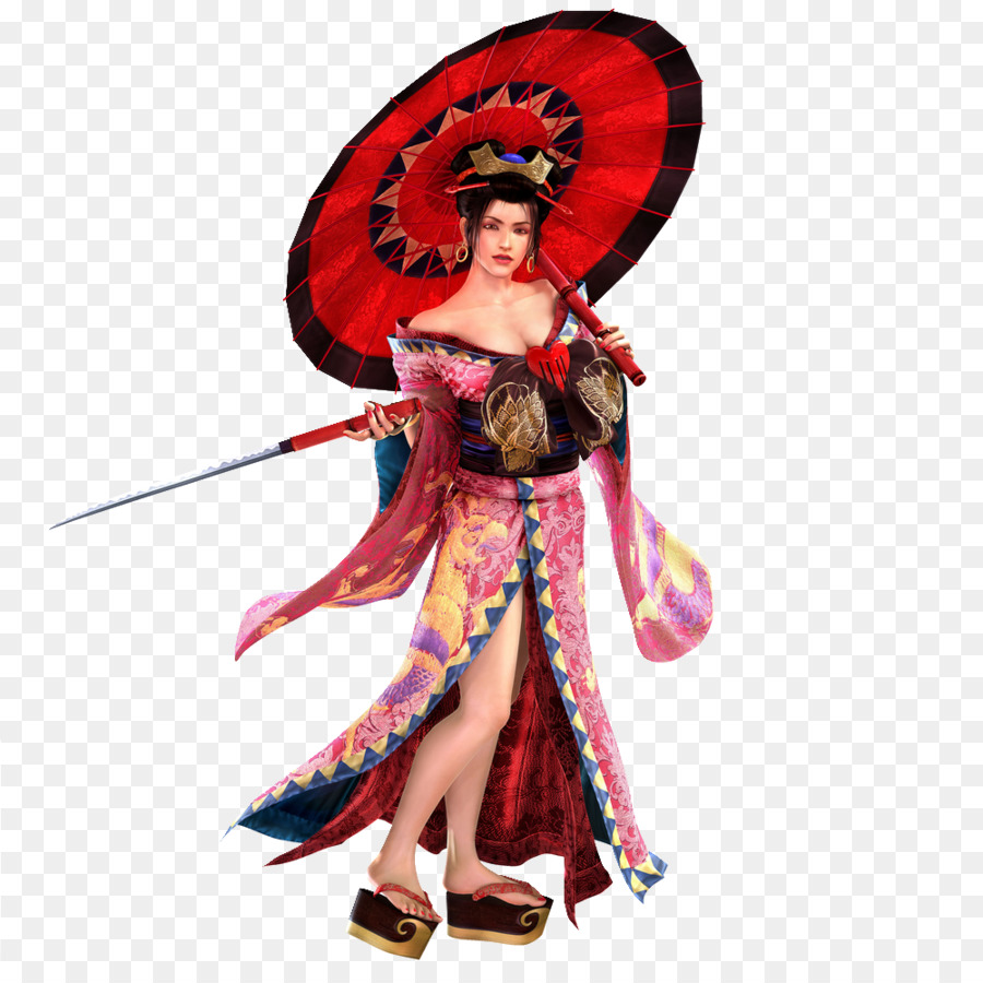 Geisha Avec Parapluie，Japonais PNG