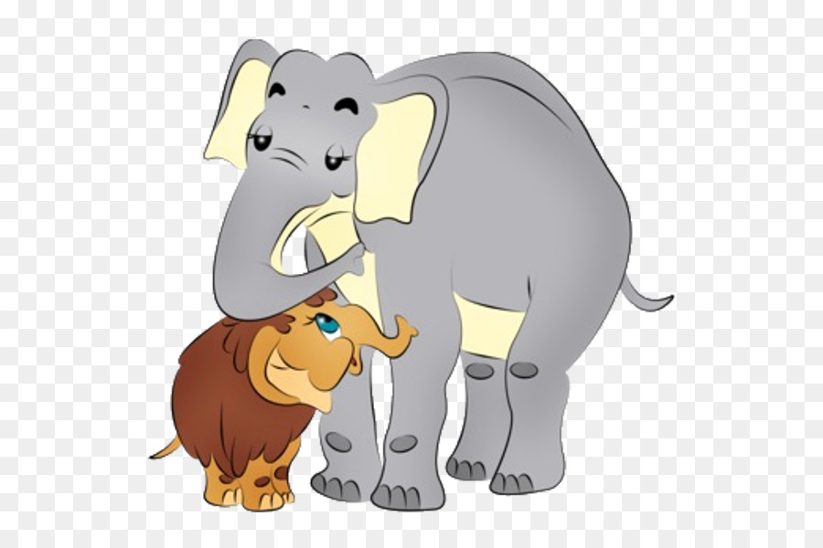 Éléphant Et Mammouth，Dessin Animé PNG