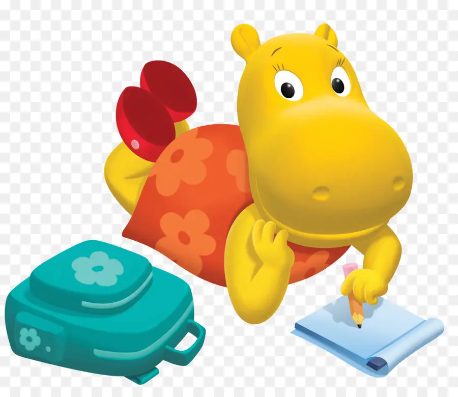 Hippopotame Jaune，En écrivant PNG