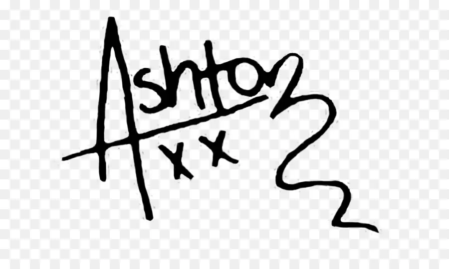 Signature Ashton，Autographe PNG