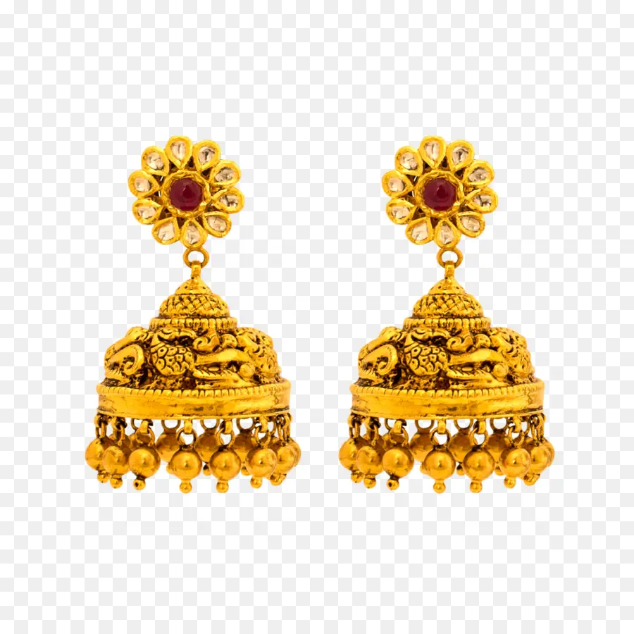 Boucles D'oreilles En Or，Ornement PNG