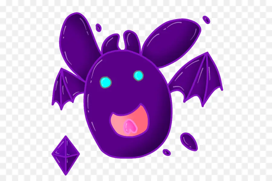 Chauve Souris Violette，Mignon PNG