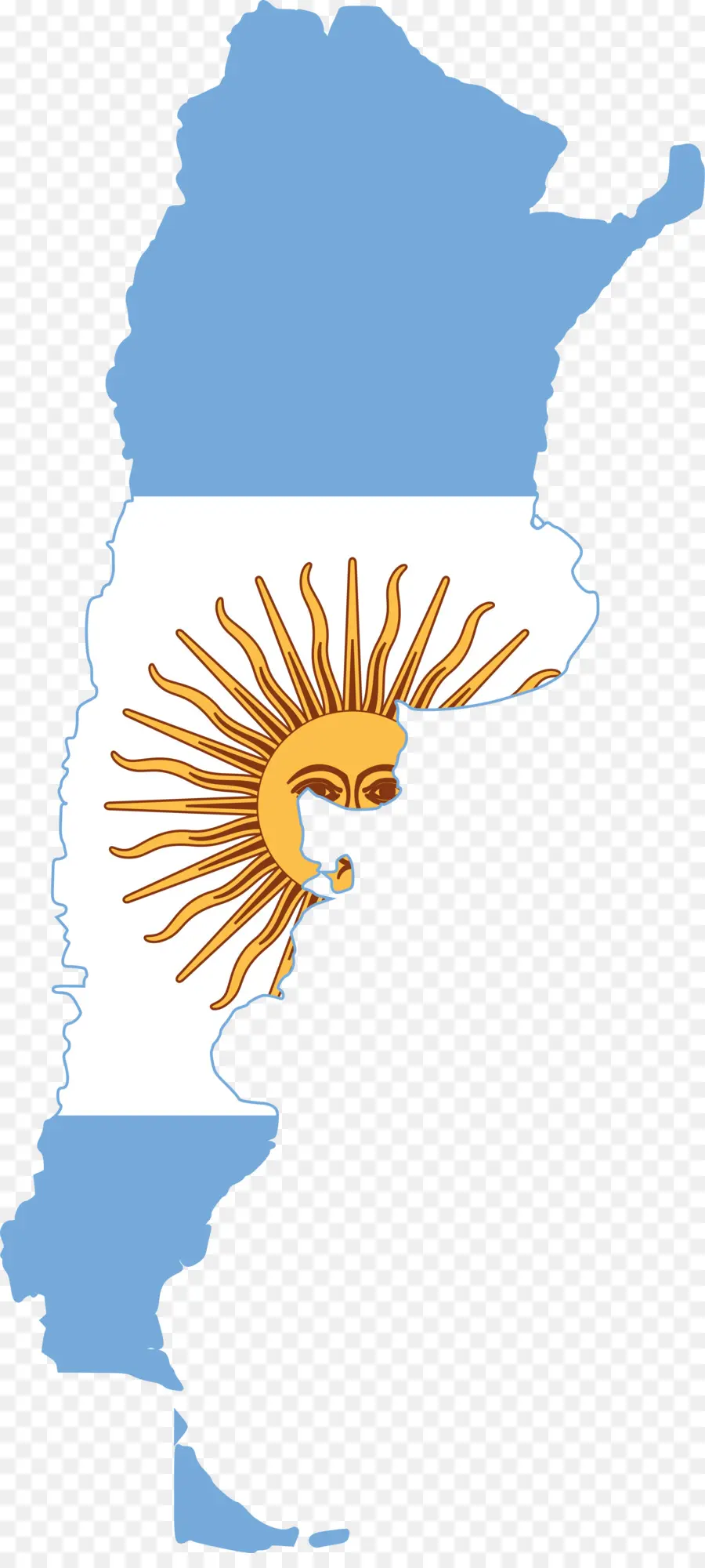 L Argentine，Carte De Vecteur PNG