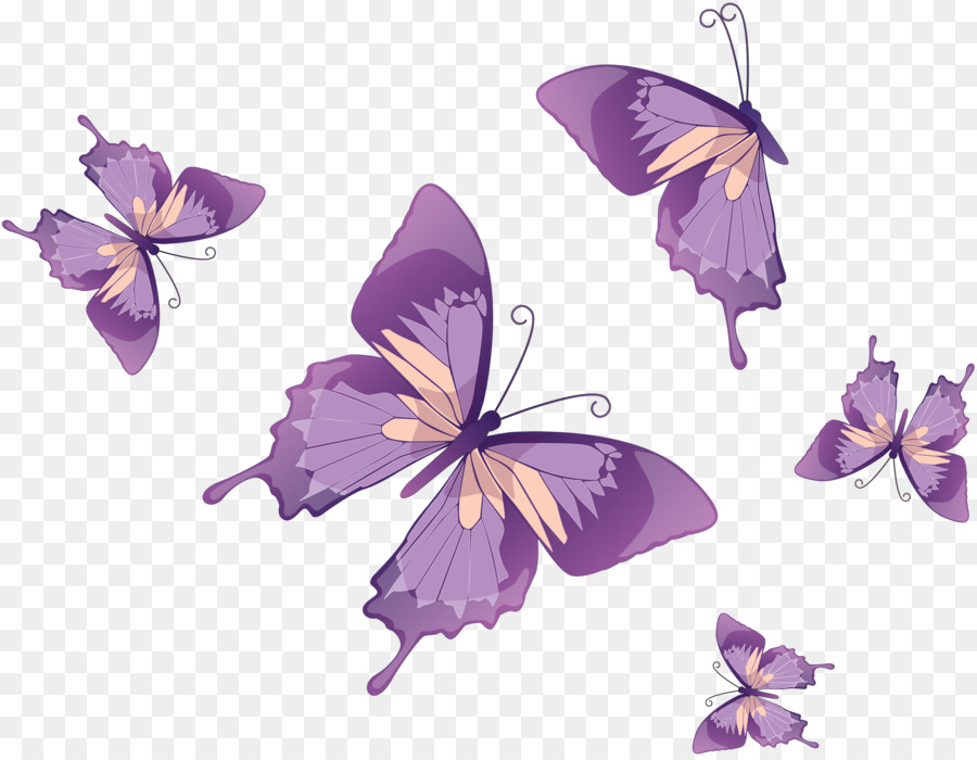 Papillons Violets，Nature PNG