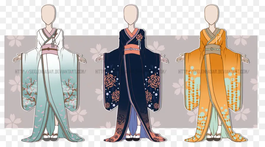 Kimono，Traditionnel PNG