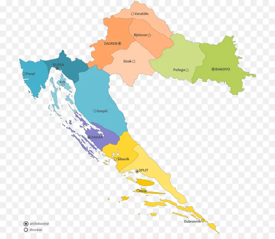 Carte De La Croatie，Pays PNG