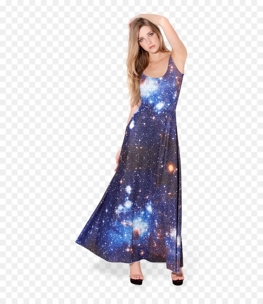 Robe Galaxie，Femme PNG