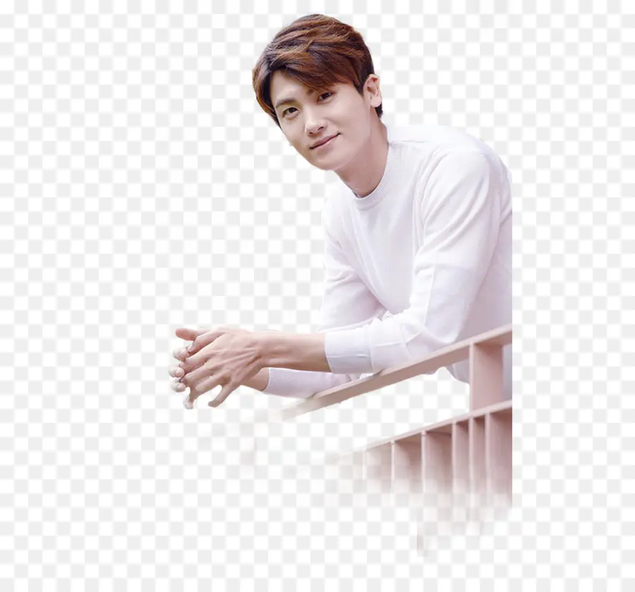 Homme Appuyé Sur Une Balustrade，Occasionnel PNG