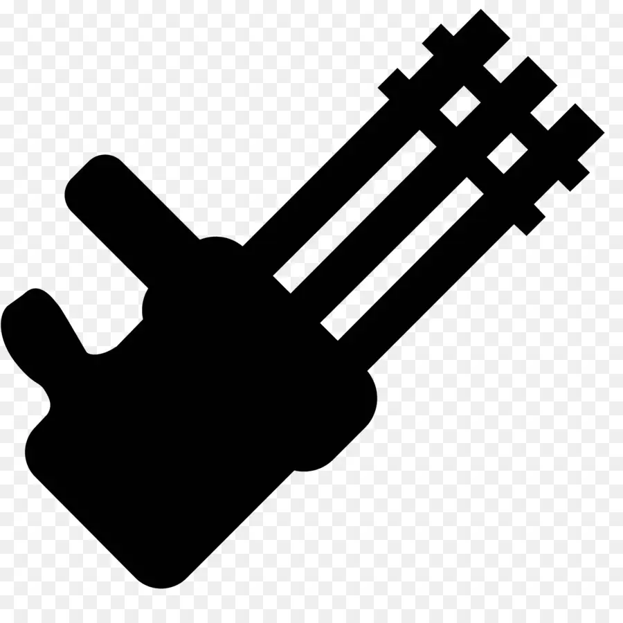 Tête De Guitare，Silhouette PNG